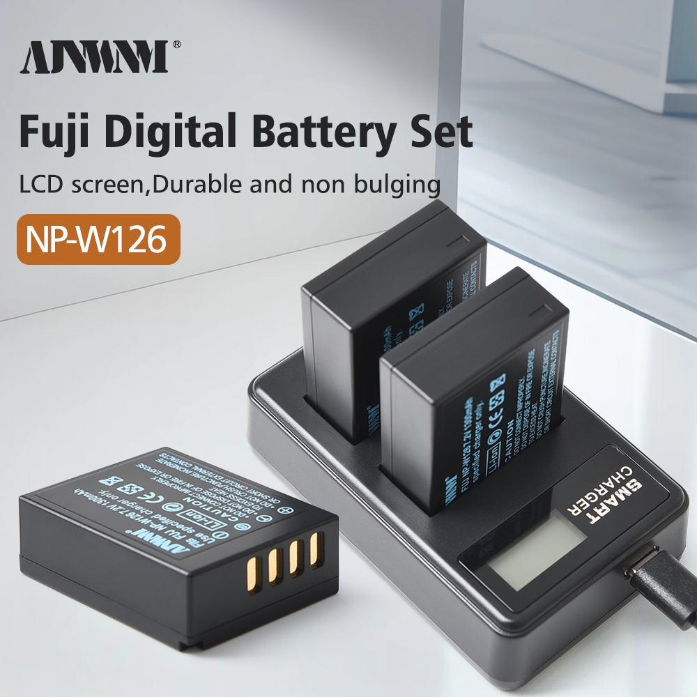 1300mAh NP-W126 NP W126 NP-W126S W126S แบตเตอรี่ + LCD Dual Charger สําหรับ Fuji xs10 XX-Pro1 X-T1 X-M1 XT1,HS30EXR HS33E