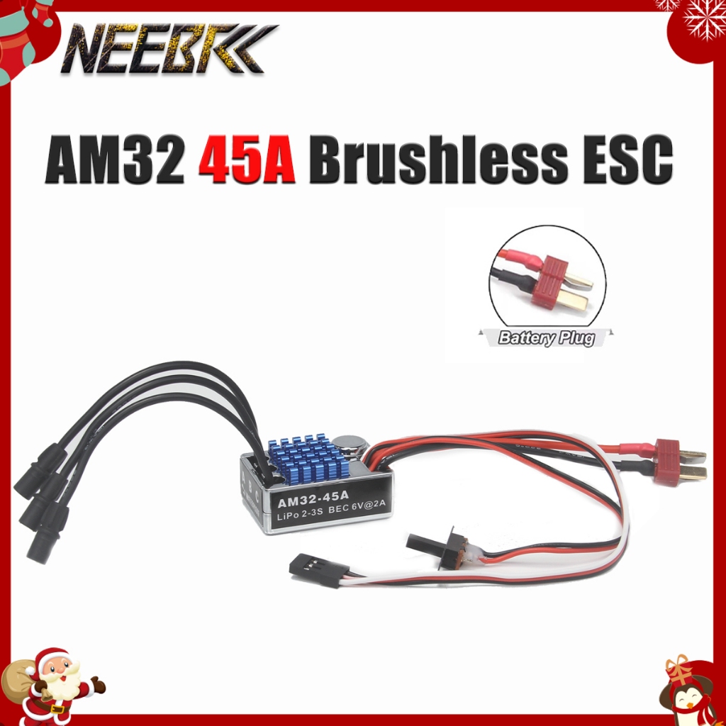 NEEBRC AM32 45A Brushless ESC T Plug สําหรับ 1/12 RC Crawler รถ MN128 MN86 MN82 MN99S MN168 MN78 มอเ