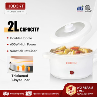 HODEKT 2L Electric Cooker Multifunctional Rice Cooker Hot pot Cooker Non Stick Pan