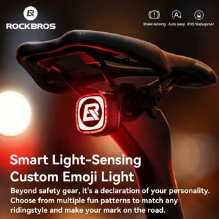 【TH Delivery】ROCKBROS จักรยาน IPX5 ไฟท้ายกันน้ําหลายรูปแบบอัจฉริยะเบรค Sensing Light Double-bracket MTB จักรยานเสือหมอบอุปกรณ์เสริม