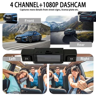 Acroder กล้องติดรถยนต์ WiFi กล้อง4 เลนส์หมุน360 องศา หน้าจอ HD 1080P ขนาด 3.83 นิ้ว