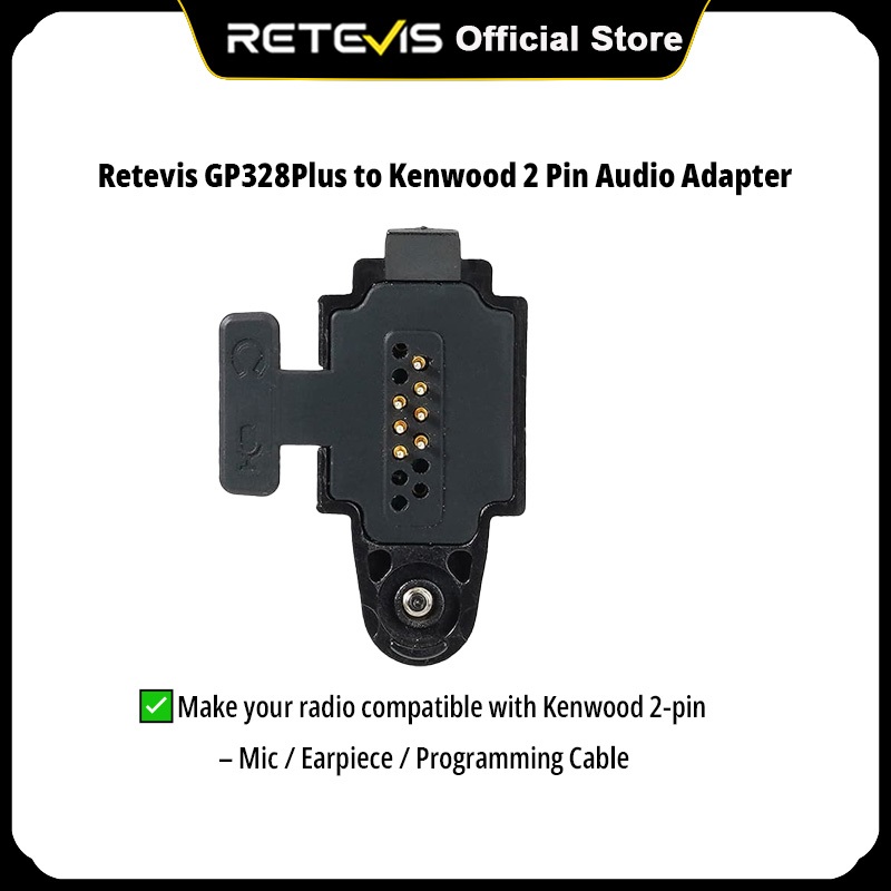 Retevis GP328Plus ถึง Kenwood 2Pin ตัวแปลงอะแดปเตอร์เสียงสําหรับลําโพงไมโครโฟนหูฟังสายการเขียนโปรแกรม