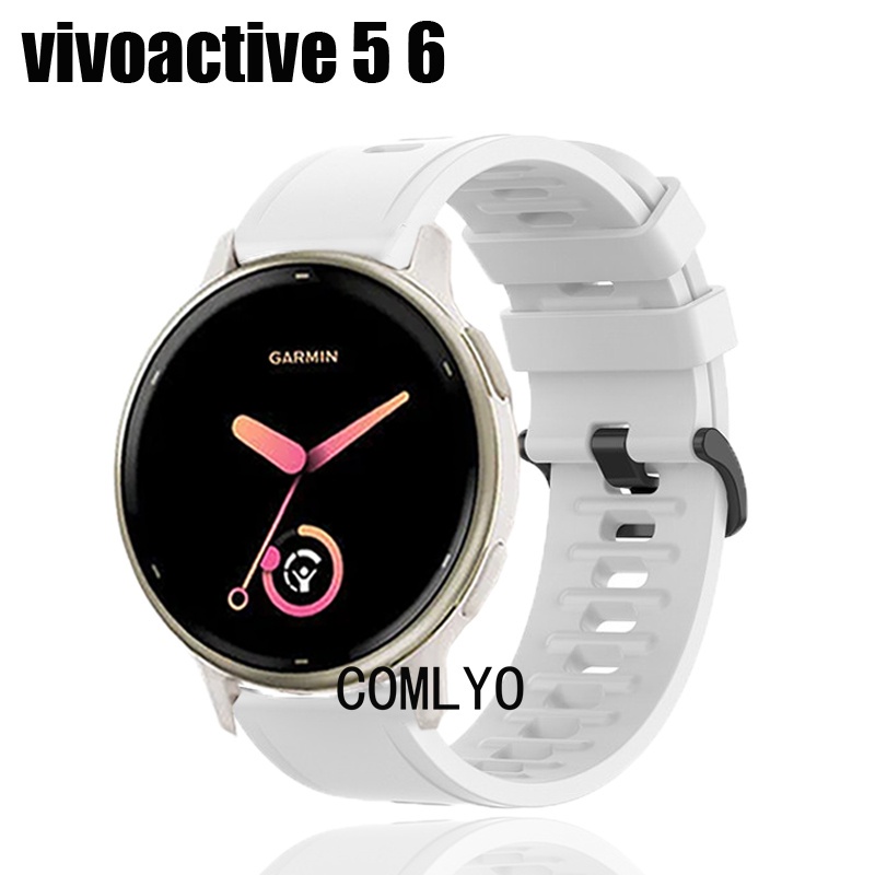 For Garmin Vivoactive 5 6 สมาร์ทสายนาฬิกาซิลิโคนกีฬานุ่มวงผู้หญิงผู้ชายสายรัดข้อมือกลางแจ้ง