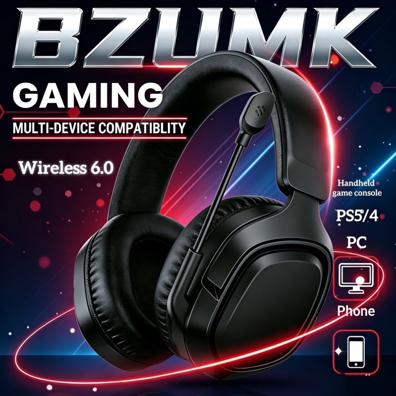 ขาตั้งฟรีเมื่อซื้อสินค้า GT808 ชุดหูฟังสําหรับเล่นเกมไร้สาย,2.4กบลูทูธ6.03โหมด7.1ไมโครโฟนตัดเสียงรบกวนเสียงรอบทิศทางเข้ากันได้กับพีซีปล5สวิตช์และโทรศัพท์มือถื