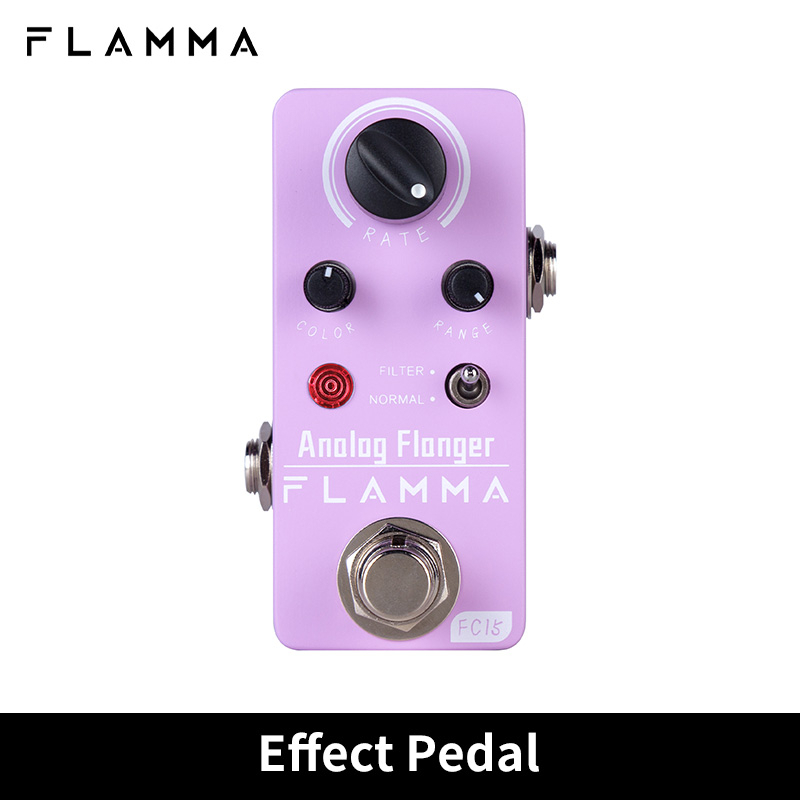 FLAMMA FC15 Analog Flanger Guitar Effects Pedal โหมดปกติและแฟ้มวงจร True Bypass