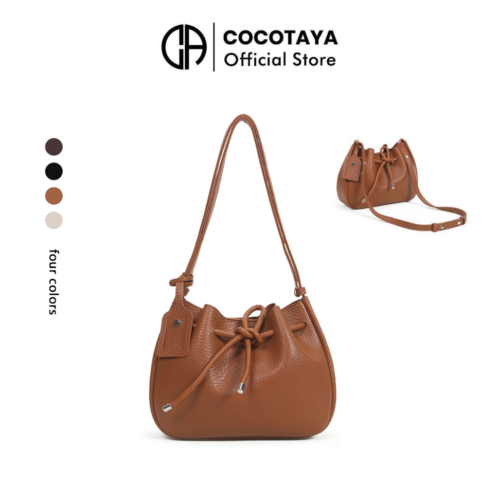 (COCOTAYA） Bag กระเป๋าสะพายหนัง PU โมโนโครมแฟชั่นอินเทรนด์กระเป๋าสะพายข้าง
