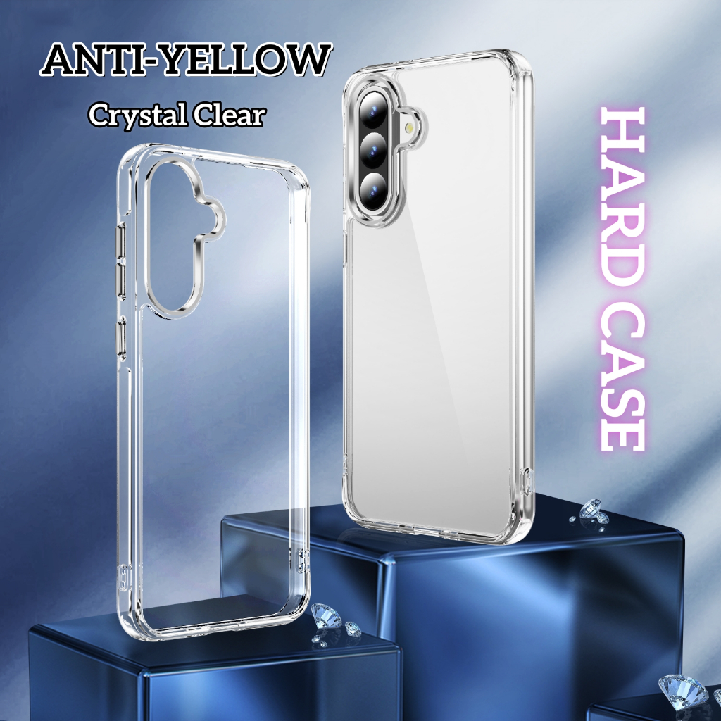 SAMSUNG Non-YellowingคริสตัลสําหรับSamsung Galaxy A57 A56 A37 A26 A17 A36 A55 A15 โปร่งใสAnti-Scratch Slim FitกันกระแทกDropป้องกันฝาครอบโทรศัพท์