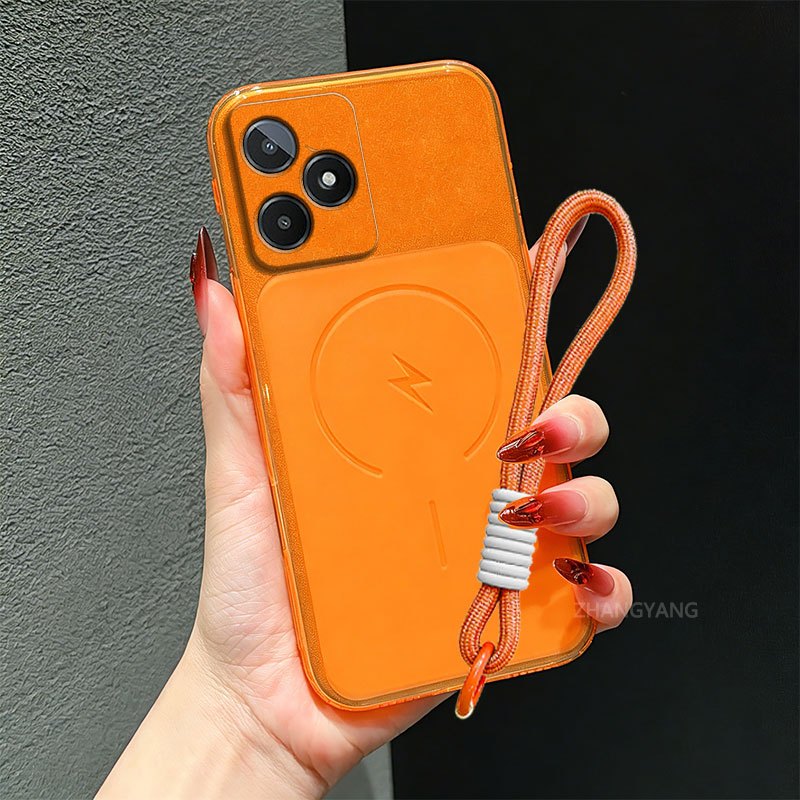 สําหรับRealme c63 c61 4Gขั้นสูงซิลิโคนกึ่งโปร่งใสFrostedเคสโทรศัพท์ความงามTPU soft Shellฟรีประณีตแขว