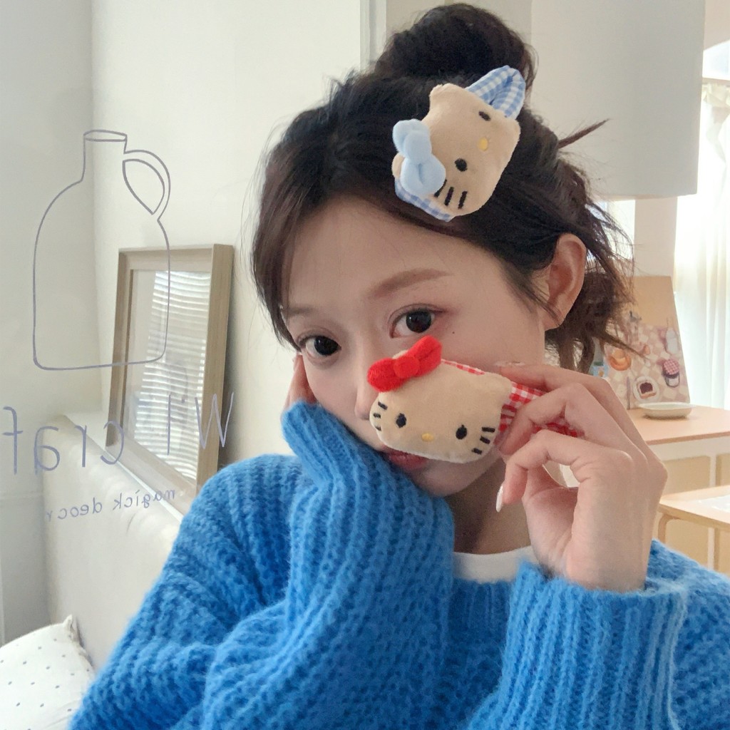 ตุ๊กตาแมวน่ารักหัวใหญ่ กิ๊บสาวสไตล์เกาหลี ขนาดใหญ่สำหรับเครื่องประดับผม
