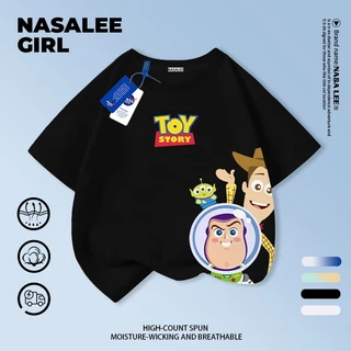 [จัดส่งในวันเดียวกัน] เด็กผ้าฝ้ายสีฟ้าเสื้อยืดการ์ตูนสนุกพิมพ์ฤดูร้อนเสื้อผ้าระบายอากาศแขนสั้นเหมาะสําหรับ 3-16 ชายหญิง
