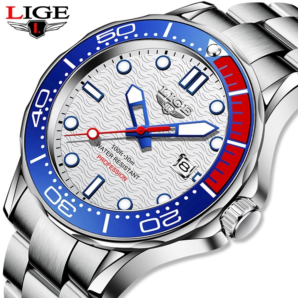 LIGE 8936 Mens Quartz Watch Stylish, Minimalist, Classic, Business-Oriented Premium Gifts