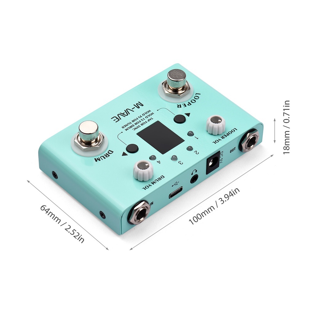 M-VAVE Lost Tempo Drum Machines Looper กีตาร์เหยียบโมดูลมัลติฟังก์ชั่นความแม่นยําสูง