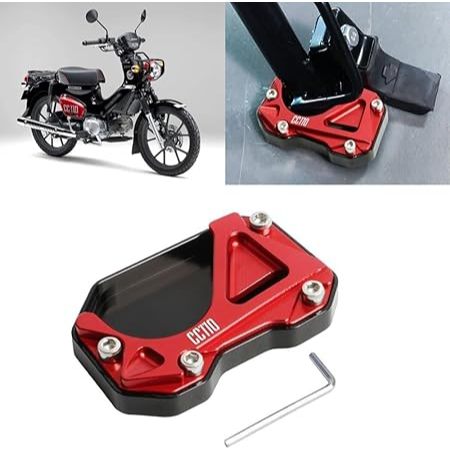 สําหรับHonda 110 Cross Cub 110 CC110 CC 110 CC 110CCรถจักรยานยนต์อุปกรณ์เสริมเท้าขาตั้งขยายPadชั้นวา