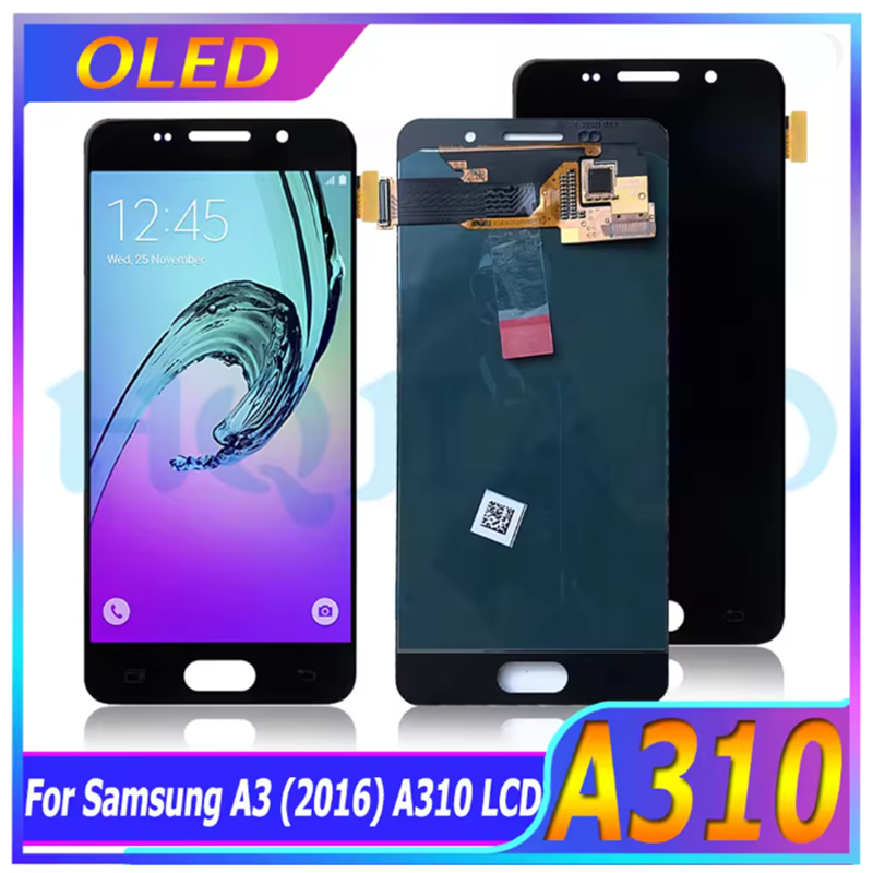 หน้าจอ LCD OLED สําหรับ Samsung A310 จอแสดงผล LCD Touch Screen Digitizer สําหรับ Samsung A3 2016 A310 A310F A310Y เปลี่ยน