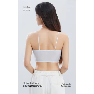 VVLWomen Lace Seamless Wireless Bra, Breathable Thin Strap Bralette, All-day Comfort Push Up ชุดชั้นใน