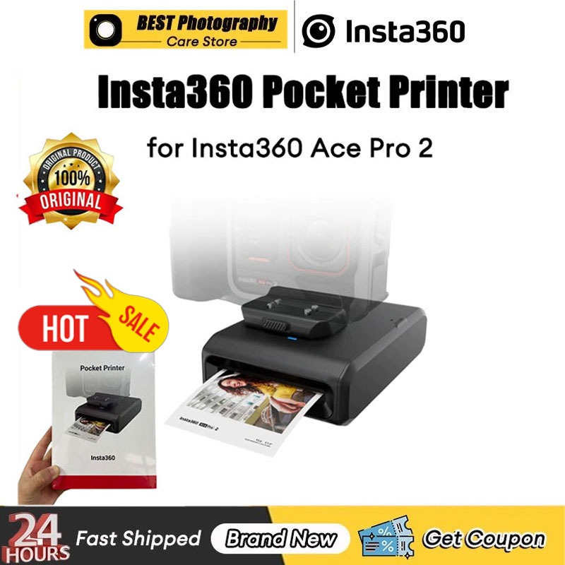 【🇹🇭 กรุงเทพฯ】Original Insta360 Ace Pro 2 Pocket Printer for Insta360 Ace Pro 2 กล้องแต่ละตลับหมึกภาพบรรจุ 10 แผ่น รับประกันศูนย์ 1 ปี