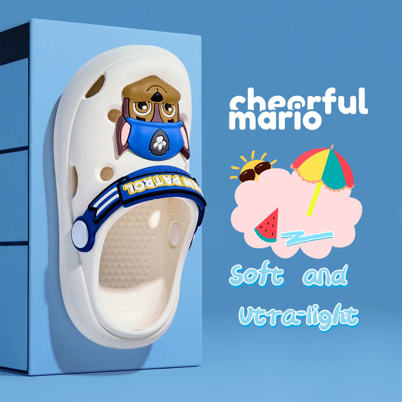 Cheerful Mario รองเท้าแตะ Paw Patrol ขนาด สำหรับเด็ก กันลื่น วัสดุ EVA รองเท้ารัดส้นหัดเดิน แตะเด็กหัดเดิน