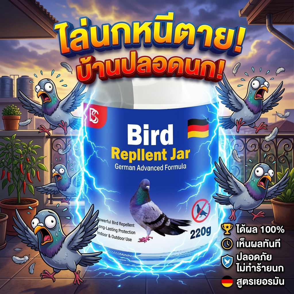 🐦3 วินาที นกหนีหมด🐦MINI ก้อนไล่นก กระป๋องไล่นก ไล่นกพิราบ ไล่นกกระจอก ไล่นก ไล่นกได้ผล สูตรเยอรมัน 220g