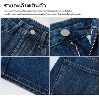 ModMenกางเกงขาสั้นผู้ชาย ยีนส์ขาสั้น ทรงหลวม ผ้ายีนส์นิ่ม แฟชั่นฤดูร้อน สไตล์เกาหลี เหมาะกับทุกรูปร่าง มี2สี