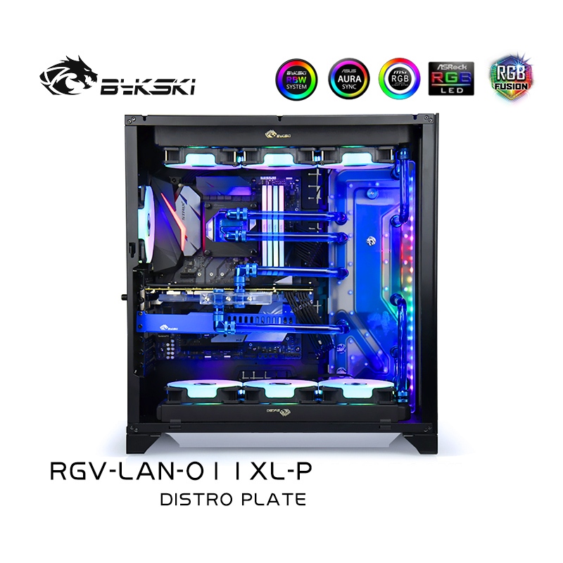 Bykski RGV-LAN-O11XL-P แผ่นกระจาย Waterway สําหรับ Lian Li O11 Dynamic XL แชสซี
