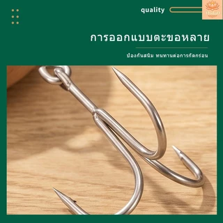 🔥ส่งจากกรุงเทพท้องถิ่น🚚ตะขอสเตนเลส ทนทาน สําหรับแขวนเนื้อสัตว์ เป็ด ห่าน ไก่งวง เป็ด เบคอน บาร์บีคิว ที่เก็บขนมปัง