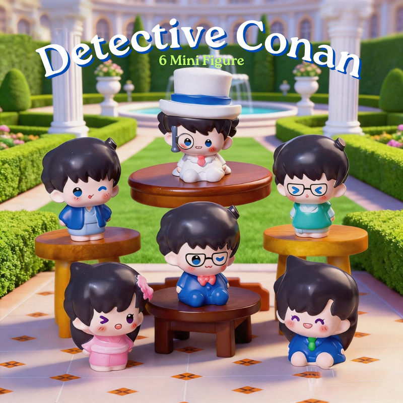 6 ชิ้น detective conan ฟิกเกอร์ โคนัน ของตกแต่งขนาดเล็กสำหรับตั้งโต๊ะ/ติดรถยนต์ figure ของเล่นเด็ก