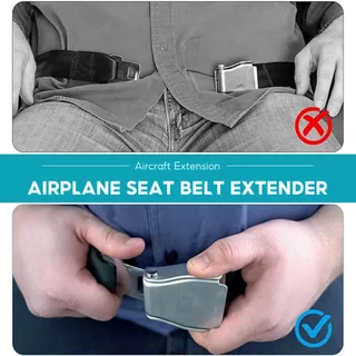 （COD）สายต่อเข็มขัดนิรภัยเครื่องบิน มาตรฐานสากล Universal Aircraft Seat Belt Extender ตัวล็อคเหล็ก แข็งแรง ปลอดภัยสูง สำหรับเดินทาง