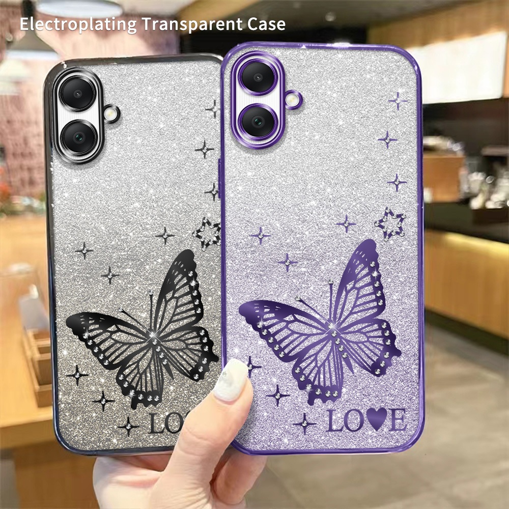 เคสคริสตัลแวววาวสําหรับ Samsung A07 เคส Rhinestone เคสโทรศัพท์กันกระแทกฝาครอบโทรศัพท์มือถือการออกแบบ