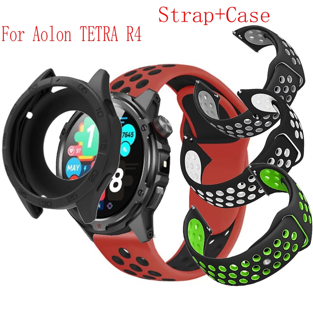 Aolon TETRA R4 สายนาฬิกาป้องกันหน้าจอฝาครอบอุปกรณ์เสริมสําหรับ Aolon TETRA R4 สายรัดเปลี่ยนสายรัดข้อ