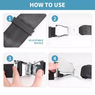 （COD）สายต่อเข็มขัดนิรภัยเครื่องบิน มาตรฐานสากล Universal Aircraft Seat Belt Extender ตัวล็อคเหล็ก แข็งแรง ปลอดภัยสูง สำหรับเดินทาง
