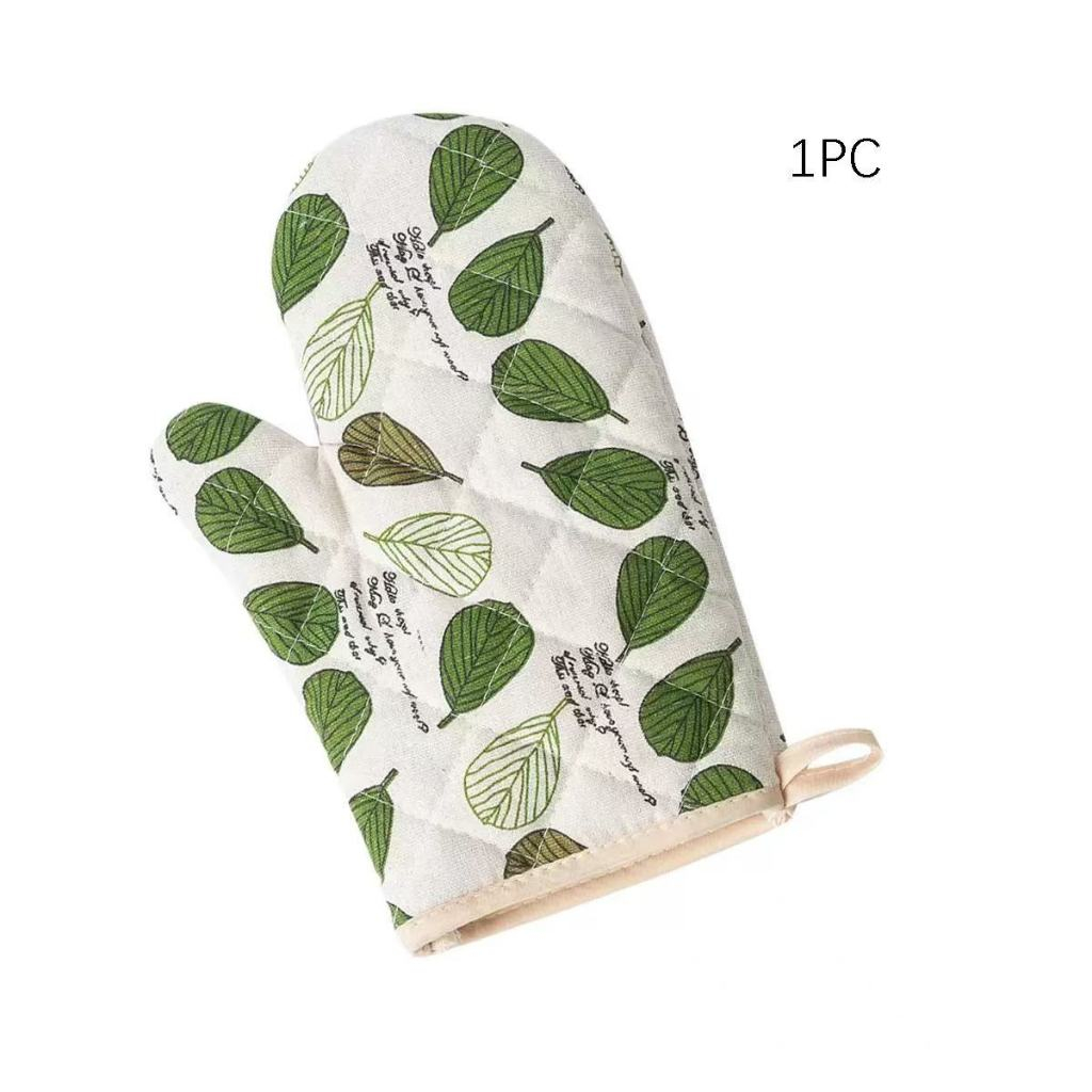 ถุงมือกันความร้อน ถุงมือกันร้อน ถุงมือเตาอบ/ไมโครเวฟ กันลื่น Green leaf style ราคา ถูกที่สุด ดีลบีเคเค แกลเลอรีภาพที่ 6