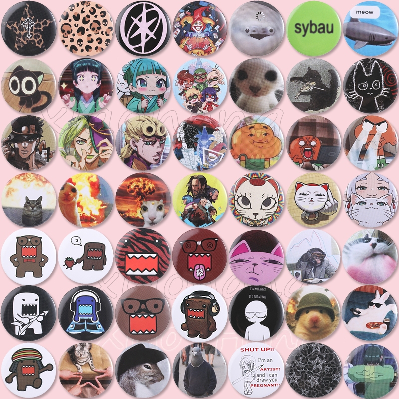 ปุ่ม_pins_จากการ์ตูน_JoJo's_Bizarre_Adventure ขนาด_44mm ออกแบบจาก_anime_cat พร้อมใช้งานกับกระเป๋าเป้และอุปกรณ์เสริมอื่นๆ