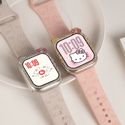 เคสสายนาฬิกาแมวแกะสลัก 3D สําหรับสายนาฬิกา A-pple Series11 10 9 87654321,SE,Ultra, i Wath Strap และ i Wath Case ขนาด 41mm 45mm 40mm,42mm,46mm,44mm 49mm iwatch Strap Loop