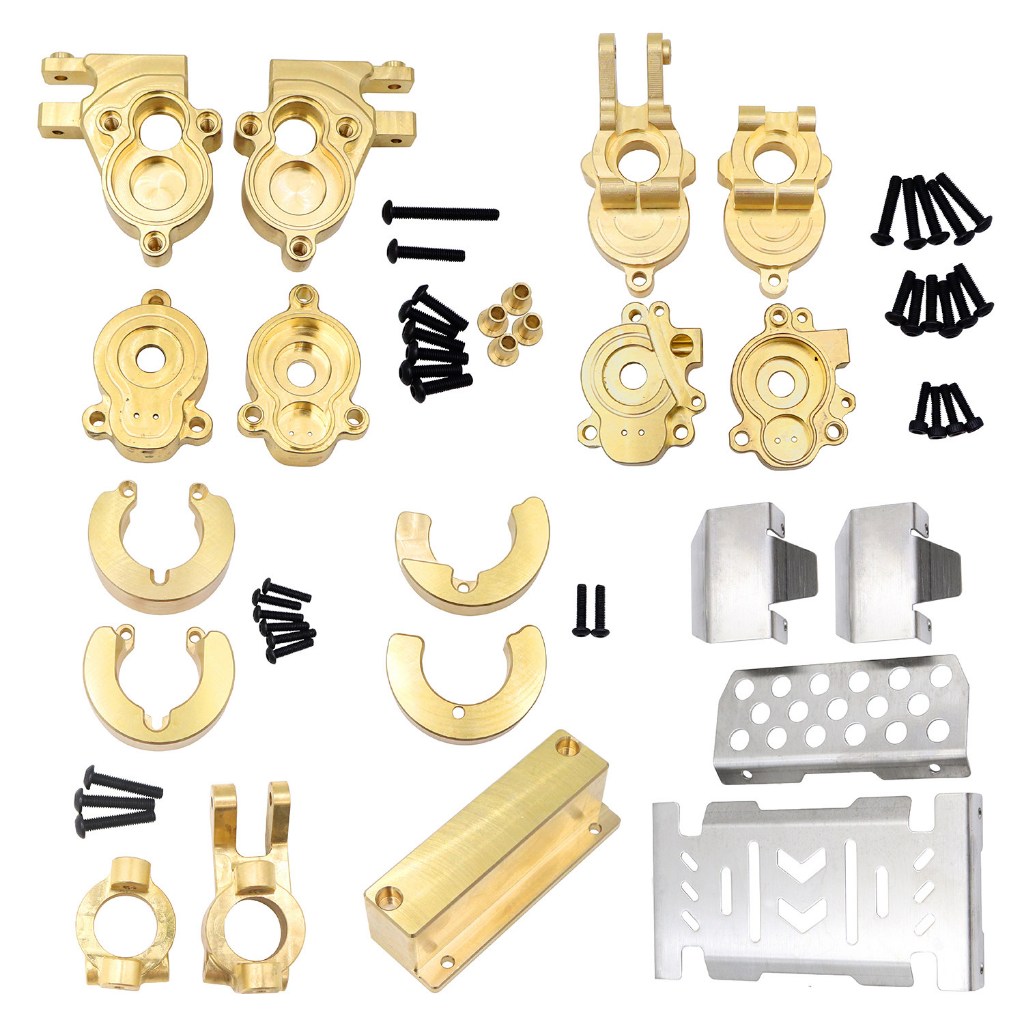 ทองเหลือง Heavy Duty พวงมาลัย Knuckles C-Hubs และด้านหลังเพลา Carrier น้ําหนักสําหรับ 1/10 YIKONG YK