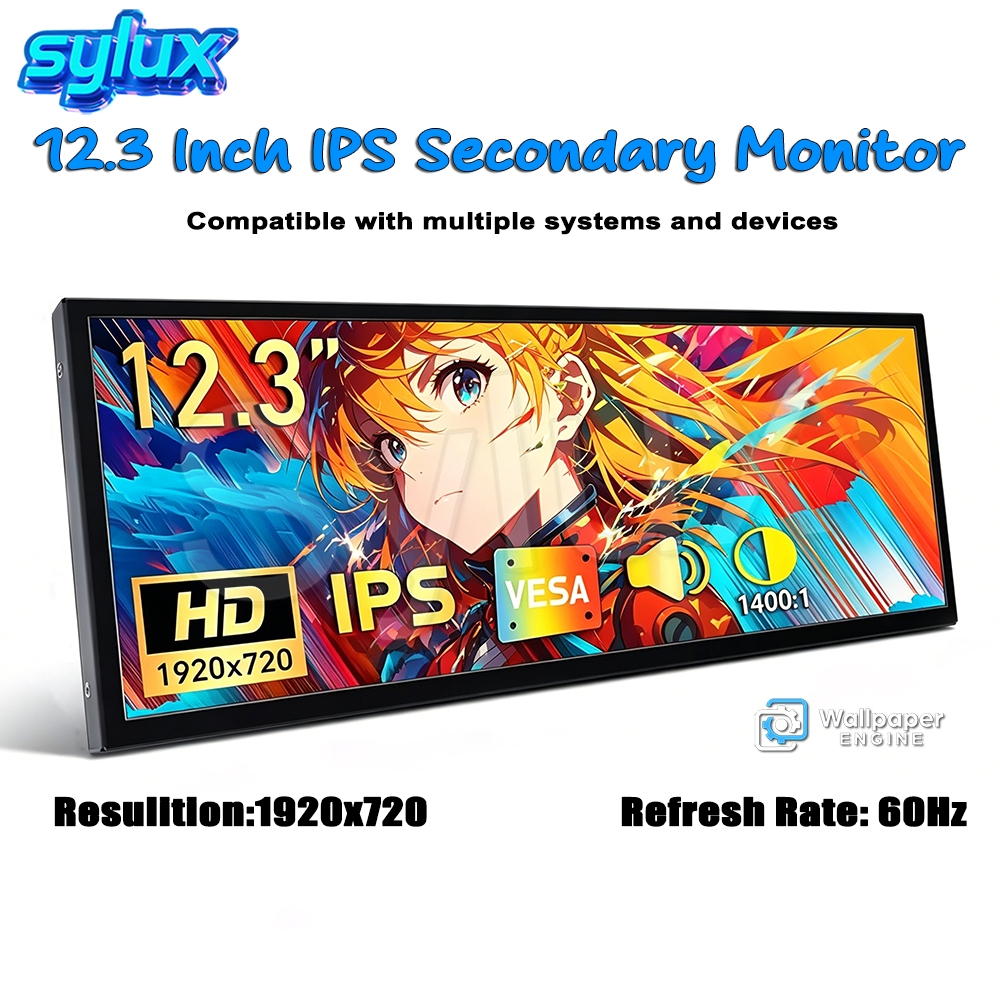 12.3 หน้าจอรอง IPS แบบพกพาขนาด 10.3 นิ้วสําหรับ AIDA64 PC Case / Raspberry Pi Extended Moitor