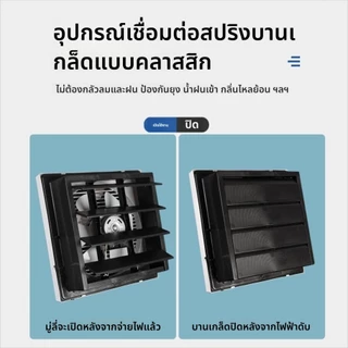พัดลมดูดอากาศแบบสองทางขนาด8/10/12นิ้ว,220โวลต์พร้อมสวิตช์,เสียงรบกวนต่ํา,ดูดแรง,ระบายอากาศและสกัดอากาศสําหรับห้องครัวห้องน้ํา