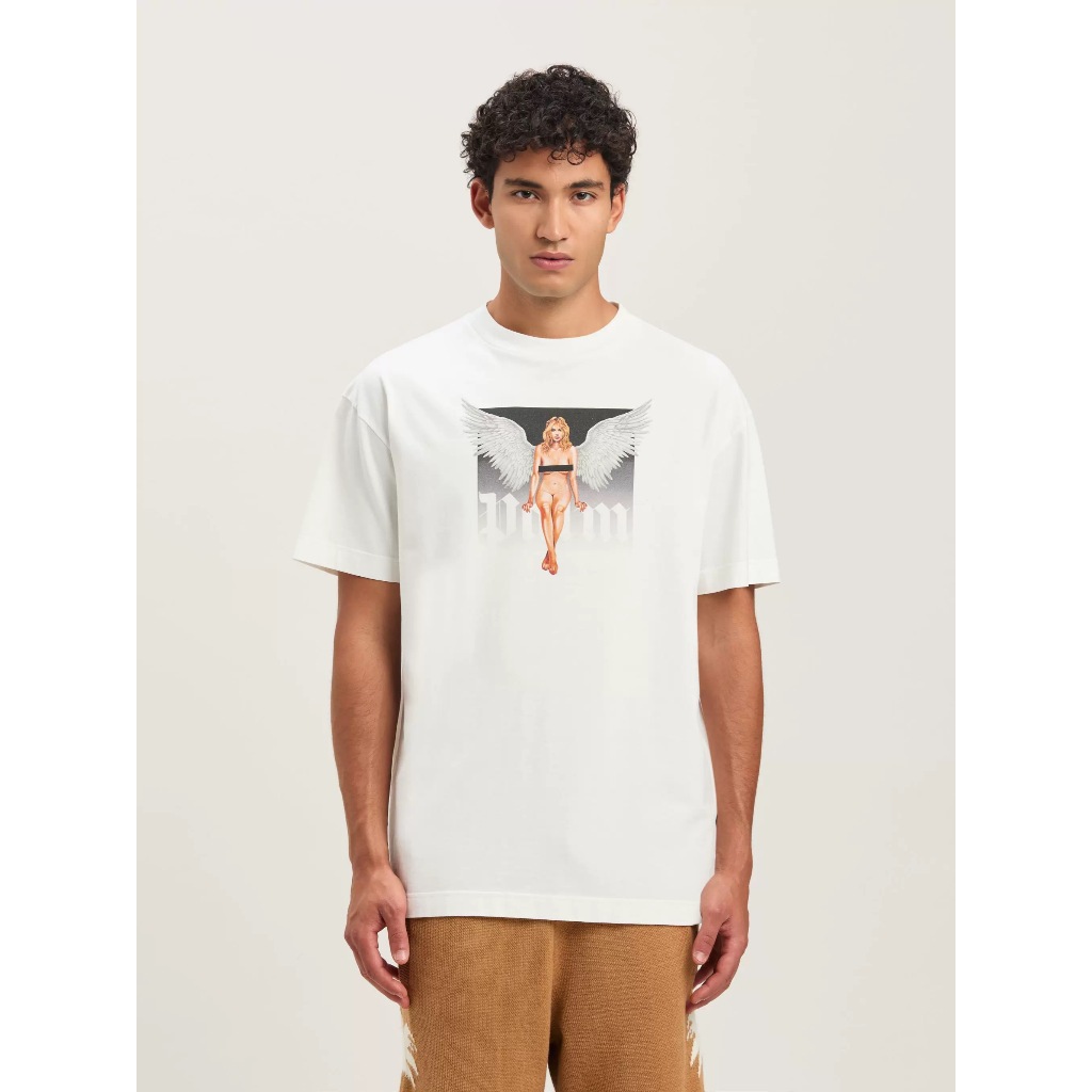 เสื้อยืดแขนสั้นคอกลม Palm PA Angels Wing ทำจากผ้าฝ้ายคุณภาพ เหมาะสำหรับฤดูร้อน