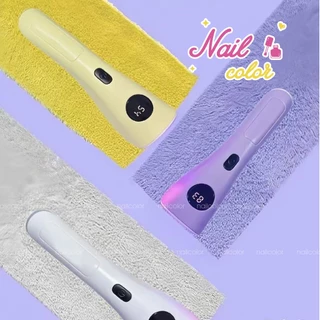 แหล่งกําเนิดแสงสองสีแดงสีน้ําเงิน✨โคมไฟทําเล็บ (มี 3 สี) จอแสดงผล นํา โคมไฟทําเล็บแบบพกพาไร้สายมือถือทําเล็บโคมไฟแบนน้ําหนักเบาสวยรู้สึกดีอายุการใช้งานแบตเตอรี่ยาวนานร้านทําเครื่องส่องไฟเฉพาะ