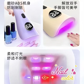 แหล่งกําเนิดแสงสองสีแดงสีน้ําเงิน✨โคมไฟทําเล็บ (มี 3 สี) จอแสดงผล นํา โคมไฟทําเล็บแบบพกพาไร้สายมือถือทําเล็บโคมไฟแบนน้ําหนักเบาสวยรู้สึกดีอายุการใช้งานแบตเตอรี่ยาวนานร้านทําเครื่องส่องไฟเฉพาะ