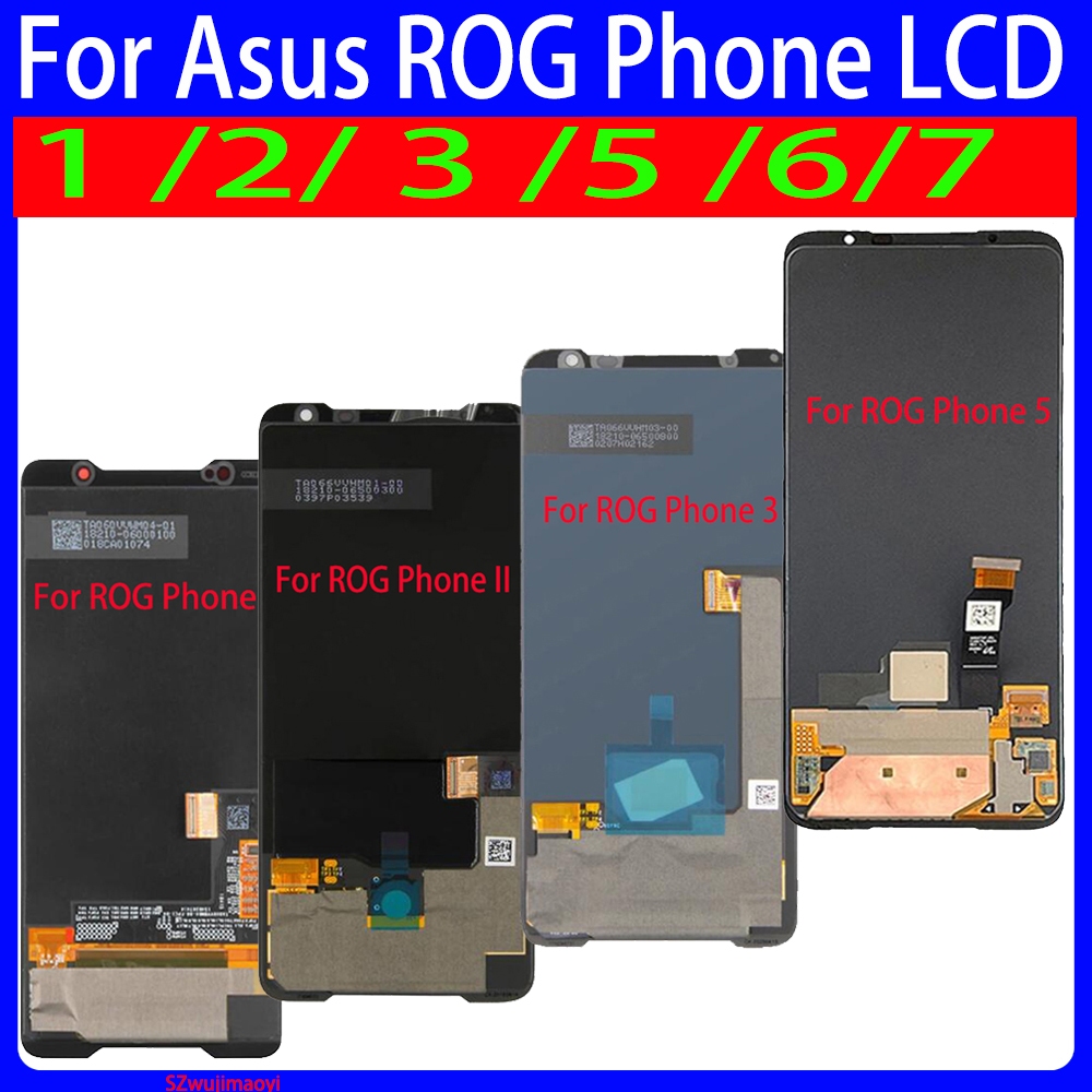 AMOLED สําหรับ Asus ROG โทรศัพท์ 1/2/3/6/7 ZS600KL ZS660KL ZS661KS ZS673KS จอแสดงผล LCD Touch Screen