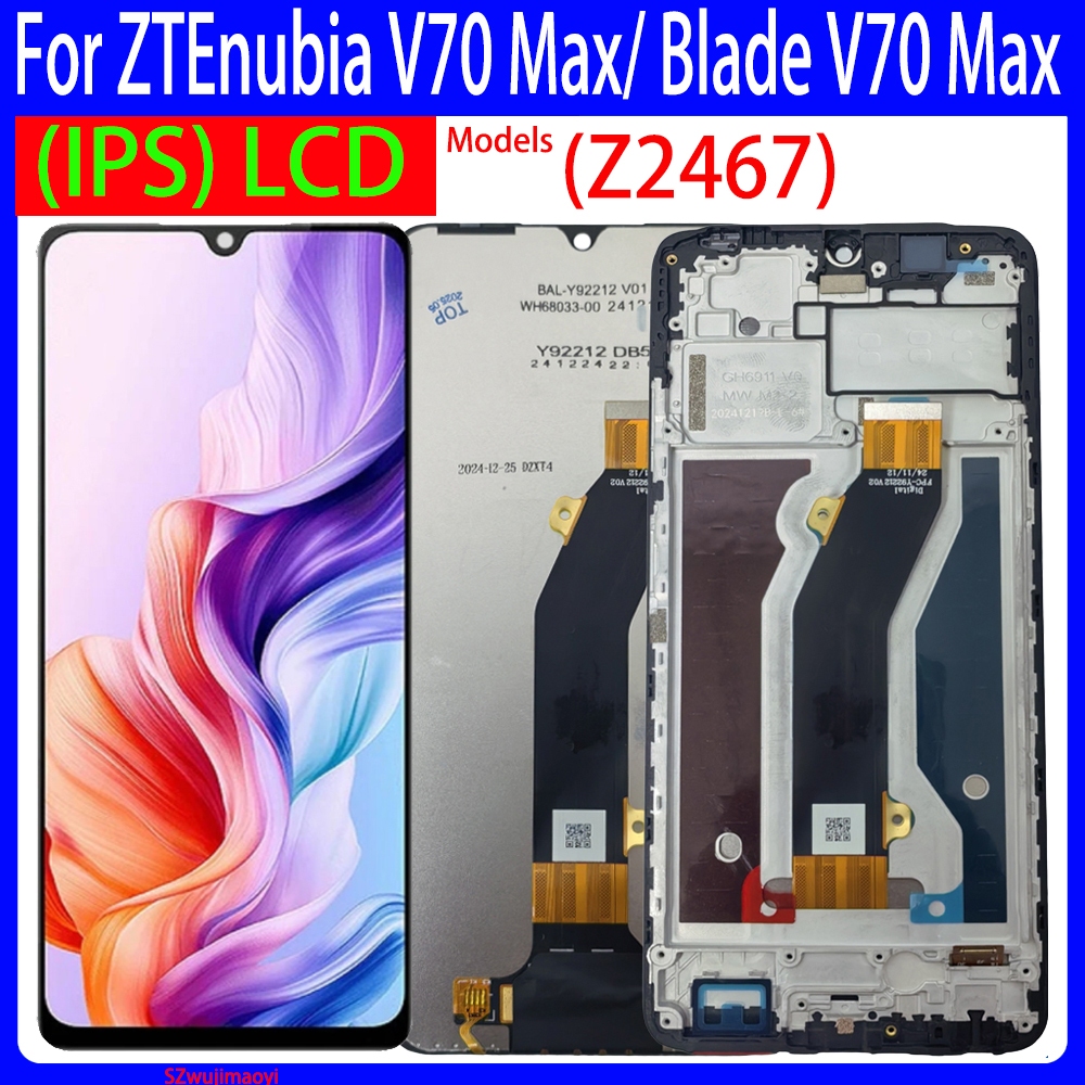 6.9 สําหรับ ZTE Blade V70 Max จอแสดงผล LCD Touch Screen Digitizer Assembly สําหรับ ZTE nubia V70 Max