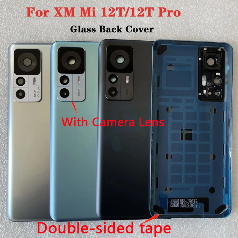 สําหรับ Xiaomi 12T 12T Pro ฝาหลังแบตเตอรี่อะไหล่ซ่อมที่อยู่อาศัยประตู22071212เอจี 22081212อั๊กจี 22081212จีจี