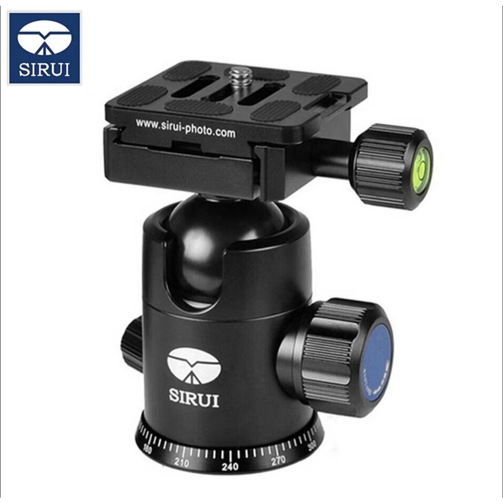 SIRUI G-20KX หัวบอลอลูมิเนียม TY-50X Arca แผ่นปลดเร็ว, โหลดสูงสุด 44lbs