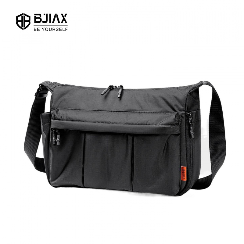 BJIAX ผ้าไนลอนกันน้ําแบบพกพากระเป๋าสะพายความจุขนาดใหญ่ ราคาถูก Shopee Lazada