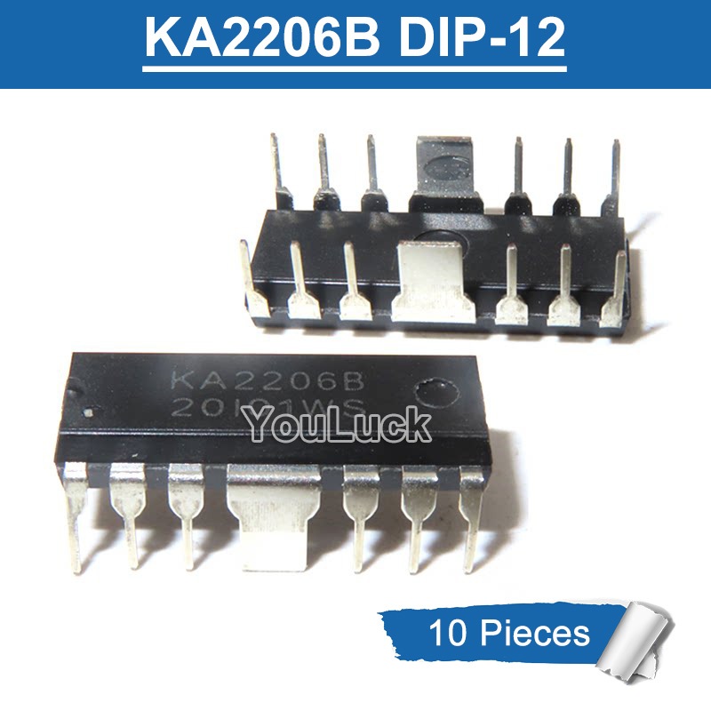 10 ชิ้น KA2206B DIP-12 เครื่องขยายเสียงชิป IC ใหม่