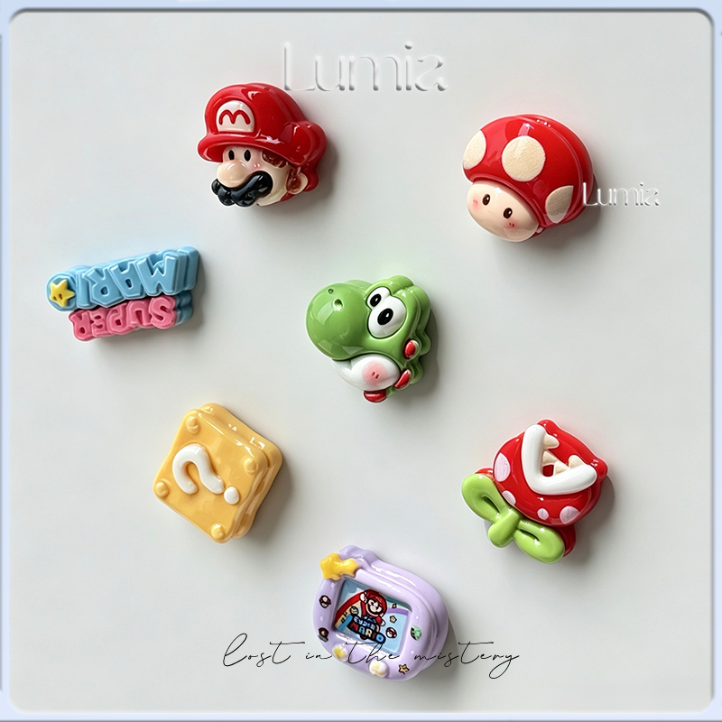 มินิเกมคอนโทรลเลอร์แม่เหล็กติดตู้เย็น7ชิ้น น่ารัก การเล่นเกมสไตล์สติกเกอร์แม่เหล็กเครื่องประดับสํานักงานสําหรับเด็กมินิเกมควบคุมแม่เหล็กติดตู้เย็น น่ารัก มิ่งสไตล์แม่สติก