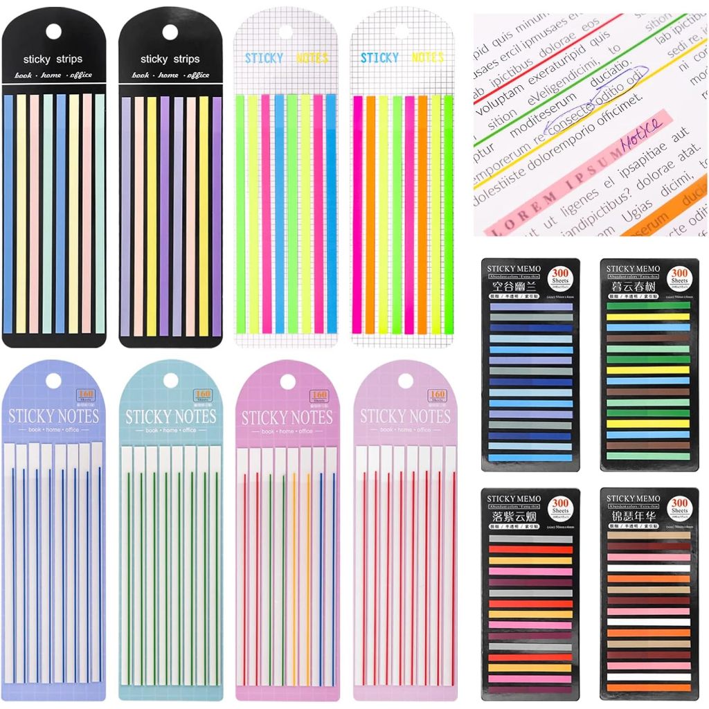 สีสันโปร่งใส Sticky Notes Book Markers Notepads Index Tabs สติกเกอร์ Memo Pads เครื่องเขียนนักเรียนโรงเรียน Offices Supplies