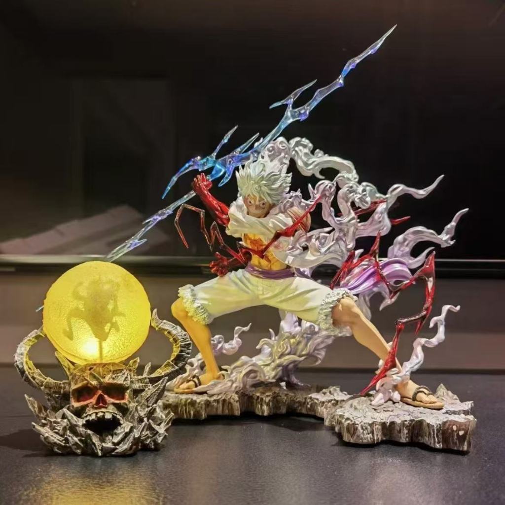 One Piece Wink Nika Holding Thunder Nika Luffy รูปของเล่นตกแต่ง