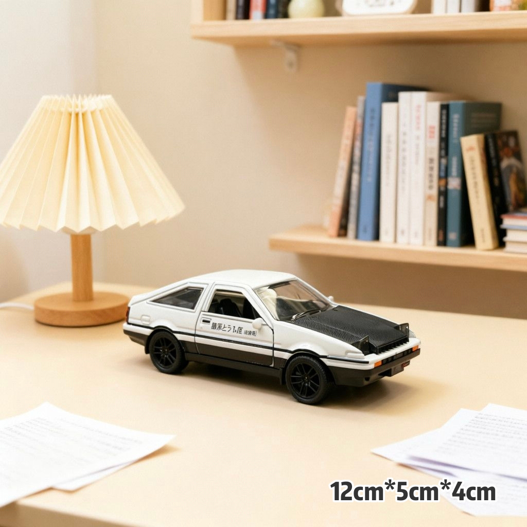 DL 1:36 AE86 โมเดลรถสปอร์ตโลหะผสม รูปที่ 2