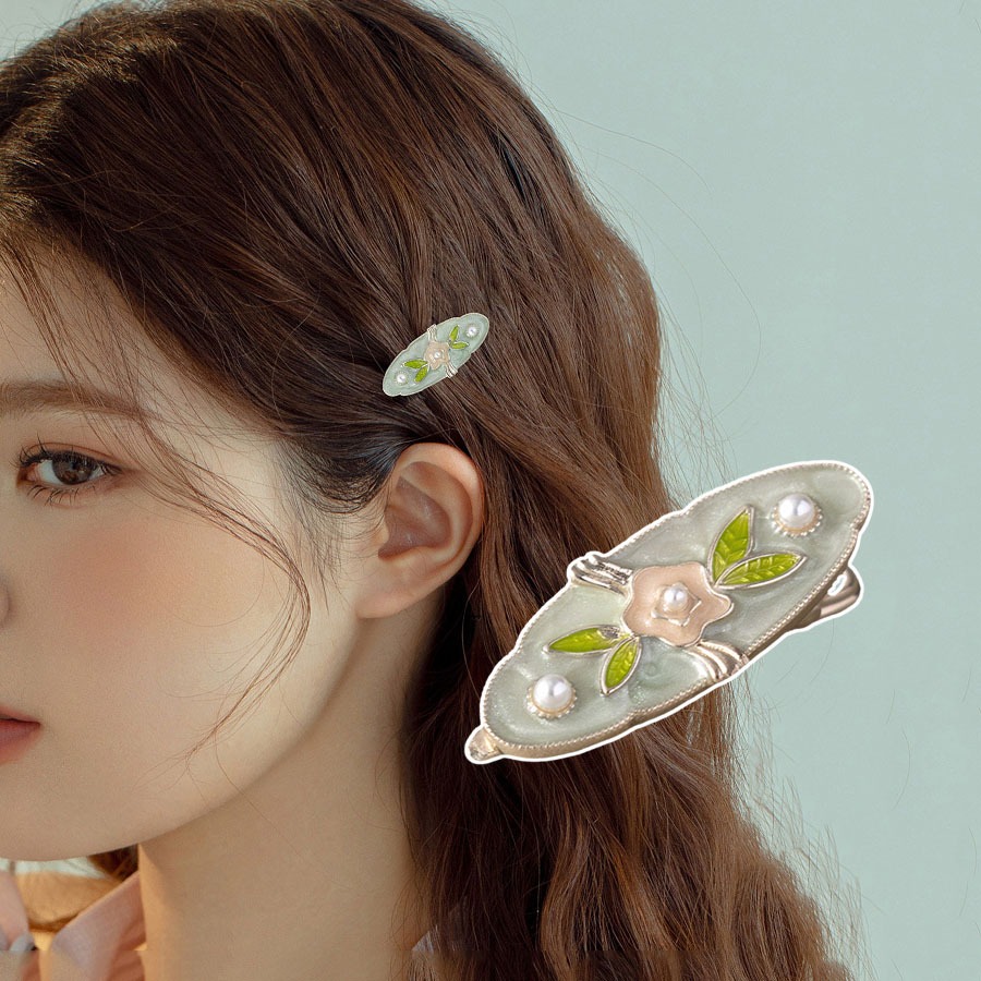 กิ๊บรูปภาพวาดสีน้ำมันขนาดเล็ก สไตล์ฝรั่งเศส หรูหราและสวยงาม